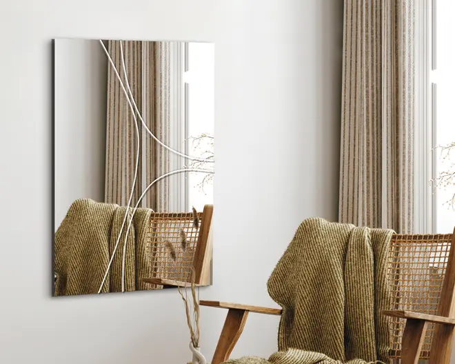 Spejl indgravering 60x80 cm