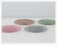 Tallerken Glas Ø.33cm Grøn