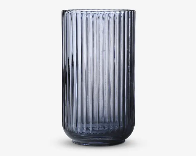 Lyngby vase glas blå H.20 cm 