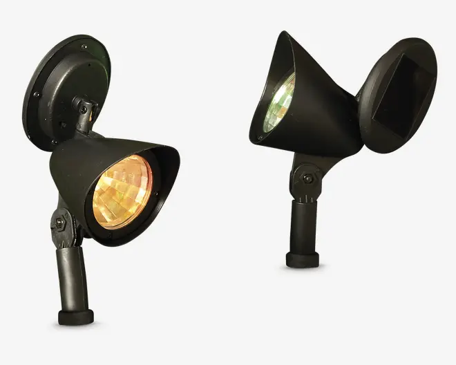 Solcelle lampe sort sæt af 2 stk. 