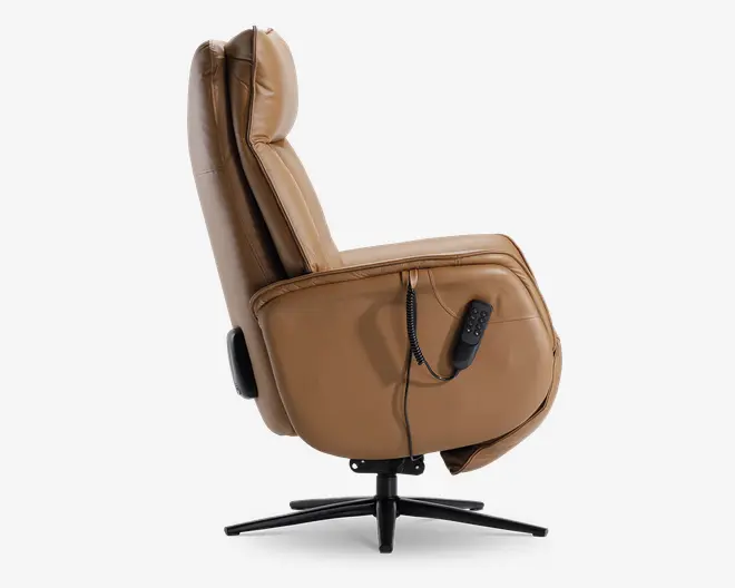 Drejestol m/indbygget skammel og 0-gravity