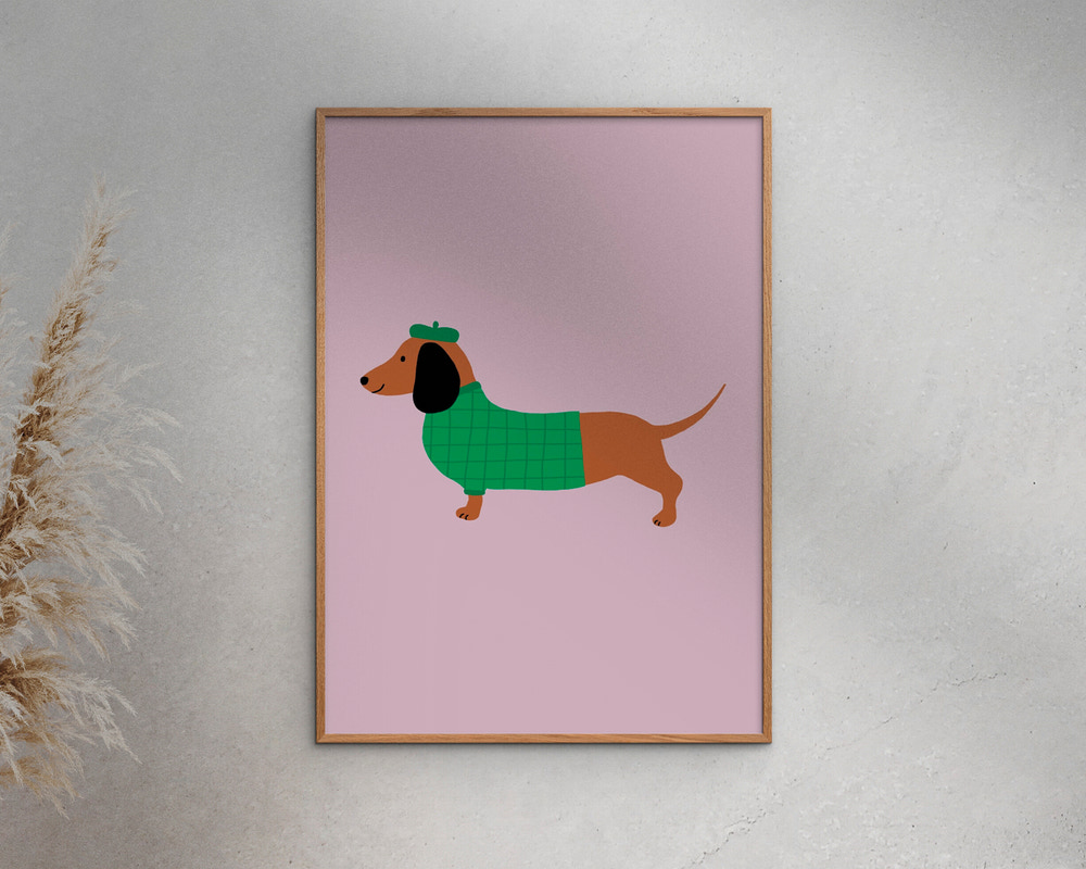 Plakat Dachshund A5