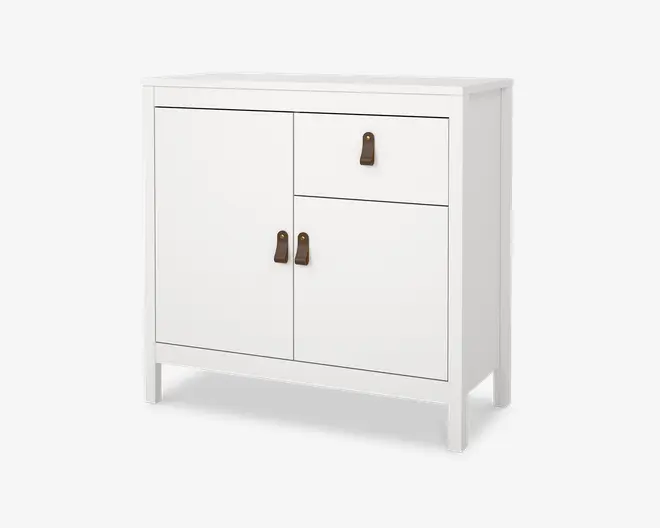 Skænk Madrid hvid med 1 skuffe