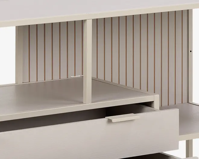 Bogreol Seaford grå m/skuffer