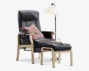 Otium stol sort/natur med sædeløft