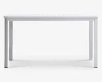 Havebord hvid plast med metalben