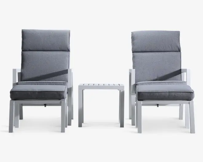 Loungesæt hvidlakeret komplet