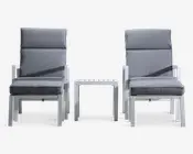 Loungesæt hvidlakeret komplet