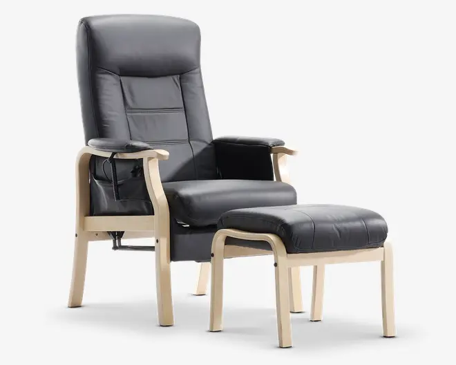 Otium stol sort/natur med sædeløft