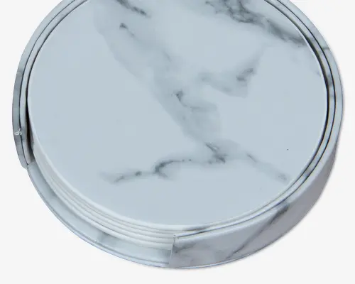 Øl brik marmor look sæt Ø.10 cm