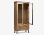 Vitrine i hvidolieret eg B. 94 cm