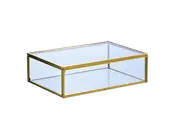 Kasse m/låg klar glas 20x13x6 cm