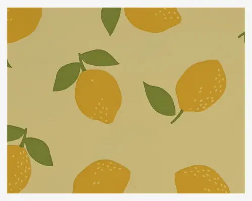 Voksdug citrus B.140x L.240cm