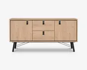 Skænk Ry B. 150 cm sort/eg