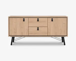 Skænk Ry B. 150 cm sort/eg