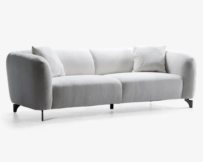 Sofa 3 pers. lys beige møbelstof