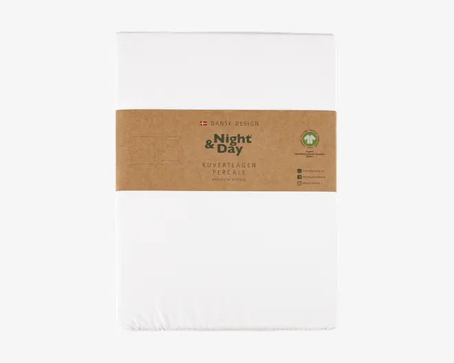 Kuvertlagen Percale Hvid 140x200 cm