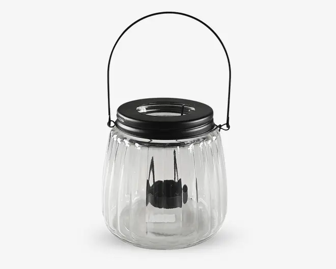 Fyrfadsstage med hank klar H.12 cm 