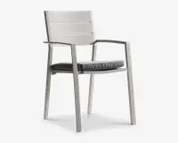 Havestol creme aluminium m/hynde