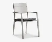 Havestol creme aluminium m/hynde