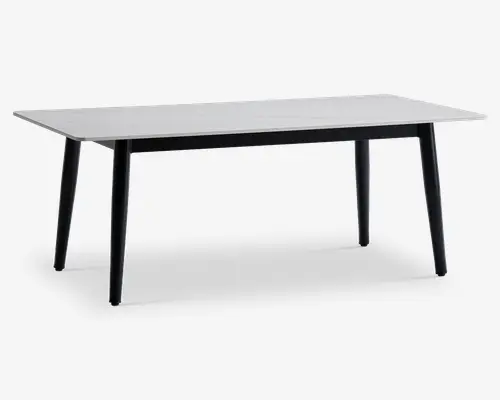 Sofabord 60x120 cm hvid sten