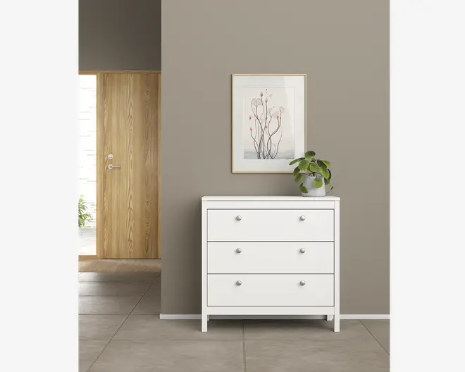 Kommode Madrid med 3 skuffer hvid