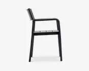 Havestol sort plast stabelbar