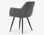 Spisebordsstol med armlæn i grå