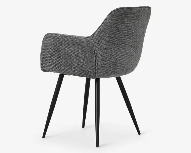 Spisebordsstol med armlæn i grå