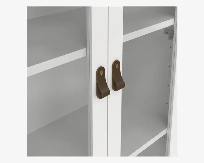 Vitrine Madrid hvid med 3 skuffer