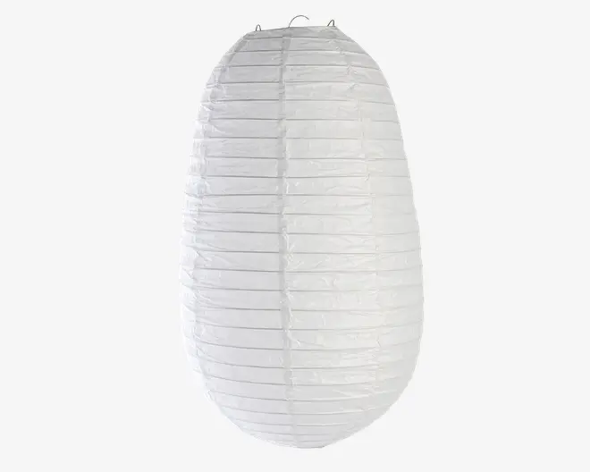 Rispapirlampe hvid Ø.30 cm