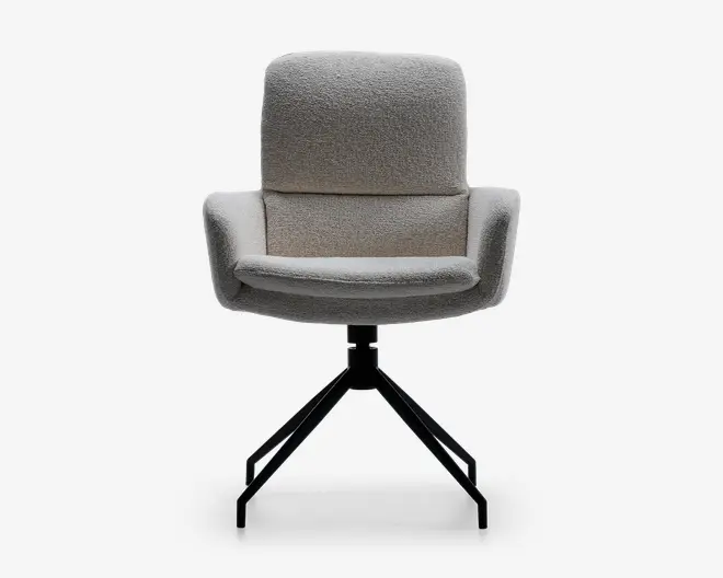 Spisebordsstol med armlæn og rotation