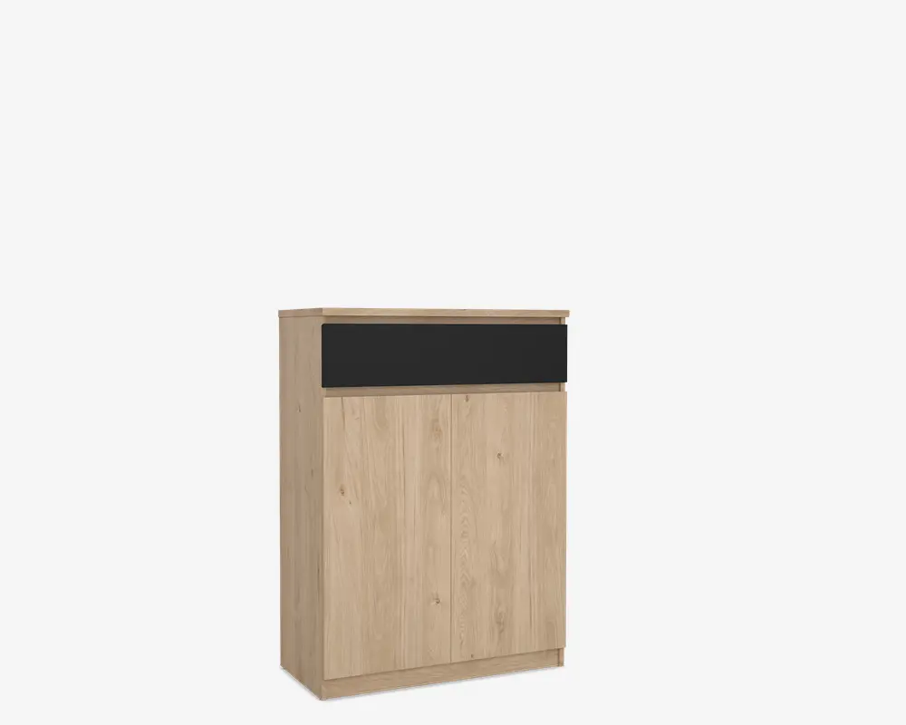 Skoskab Naia eg/sort H. 111,3 cm