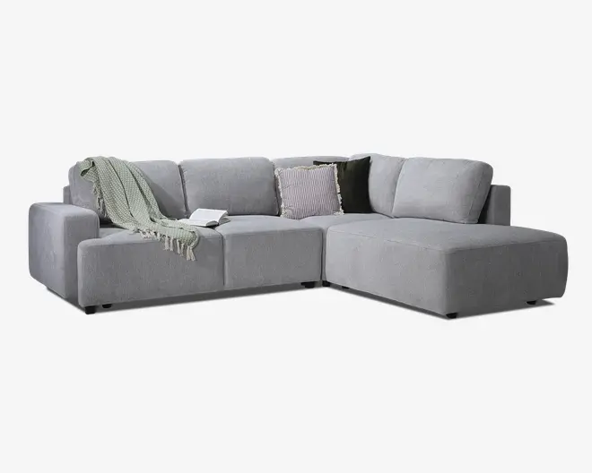 Sovesofa open end højre grå/beige