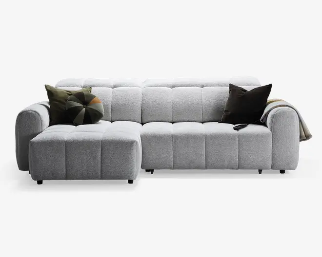 Sofa med chaiselong venstre relaxfunktion