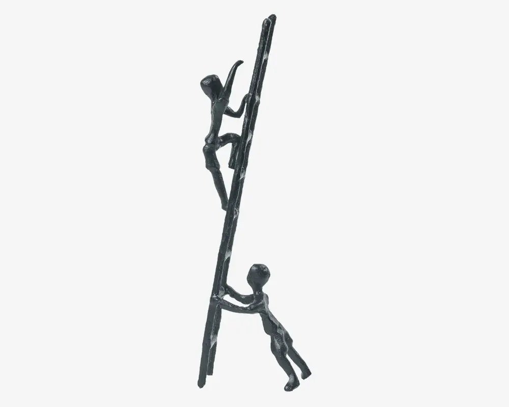 Figur Ladder Metal Sort H.25 cm 