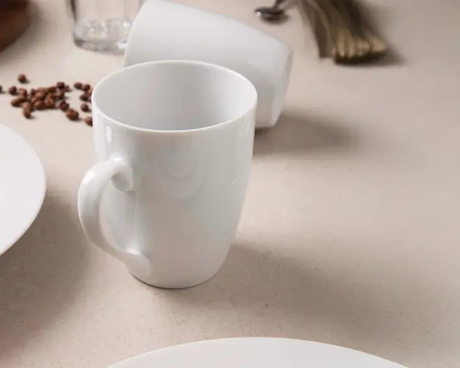 Café krus hvid 30 cl 4 stk.