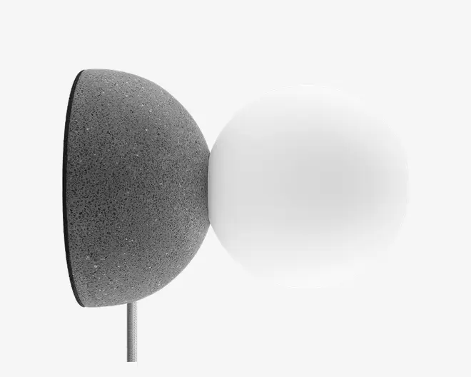 Væg/Bordlampe Moon Grå Ø.10 cm