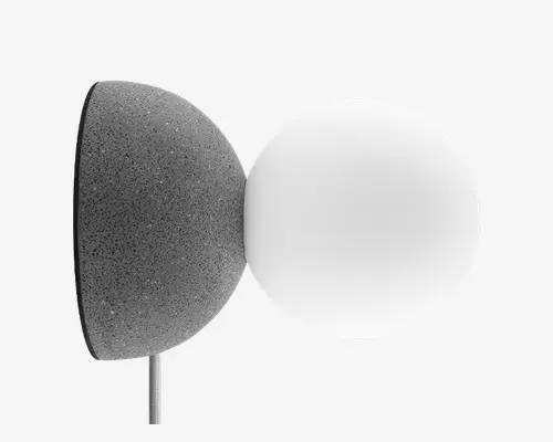 Væg/Bordlampe Moon Grå Ø.10 cm
