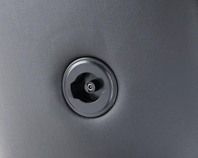 Drejestol m/indbygget fodskammel grå stof