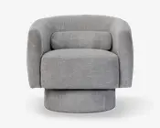 Loungestol m/drejefunktion grå/beige