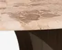 Sofabord marmor mørk eg stel