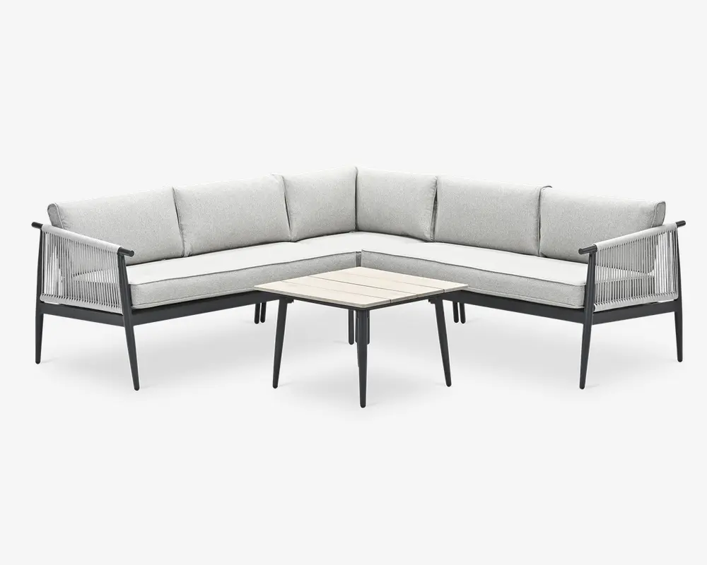 Hjørnesofa med bord