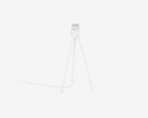 Tripod Bordlampe H.36 cm