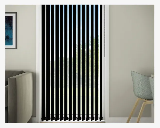 Lamelanlæg Line Sort L.250 cm