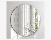 Spejl indgravering II Ø.80 cm  