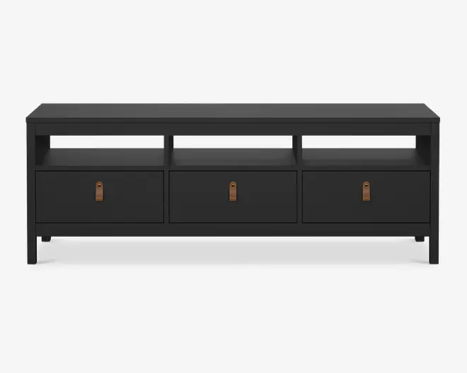 Tv-bord Madrid sort m/3 skuffer