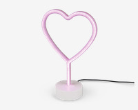 Bordlampe Hjerte Pink H.30,5 cm 