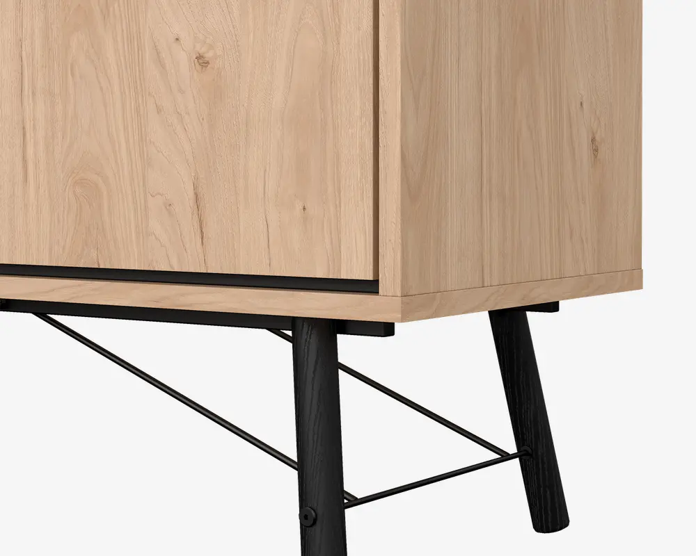 Vitrine Ry B. 102 cm eg/sort