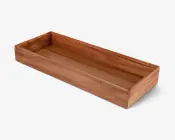 Organiserings bakke akacietræ 37x15 cm